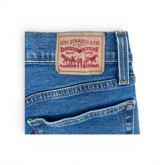 Levis Wedgie Skinny Jeans Womens 27 High Rise Distressed Medium Wash Denim - Picture 4 of 4